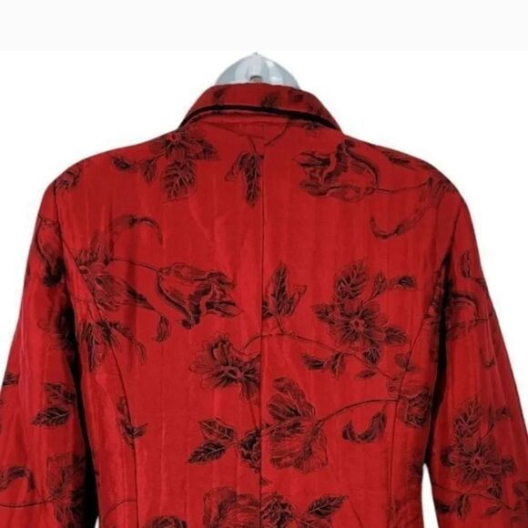 Vintage Anne Carson 100% Silk Beaded and Sequin Quilted Button Down Jacket Small - Picture 3 of 10